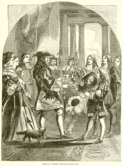Jaakob II. louhitaan Louis XIV:ltä tekijältä English School