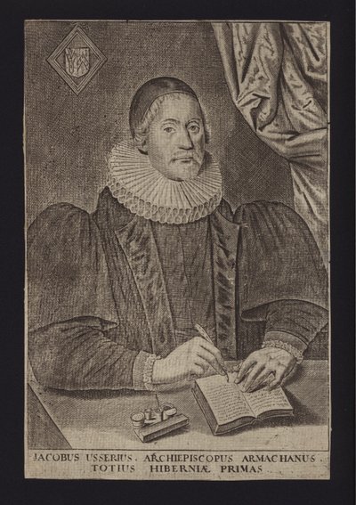 James Ussher, irlantilainen protestanttinen pappi (kaiverrus) (kaiverrus) tekijältä English School