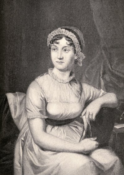 Jane Austenin (1775-1817) kuvitus teoksesta "Little Journeys to the Homes of Famous Women", julkaistu 1897 (katso myös 331580) tekijältä English School