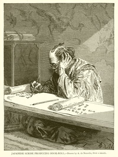 Japanilainen Scribe tuottaa Book-Roll tekijältä English School