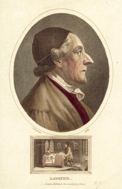 Johann Kaspar Lavater, sveitsiläinen runoilija, filosofi, fysiognomisti ja teologi (värikaiverrus) tekijältä English School