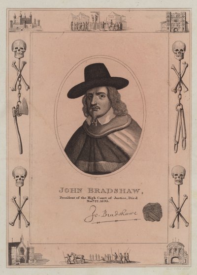 John Bradshaw, High Court of Justicen presidentti, kuoli 22. marraskuuta 1695 tekijältä English School