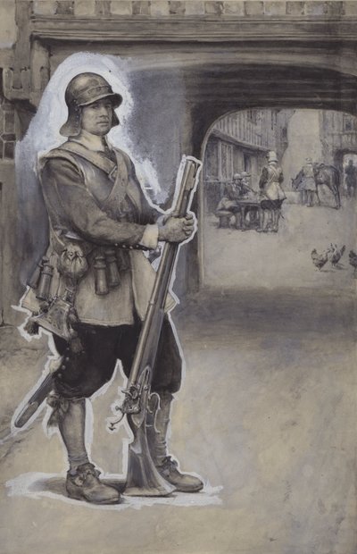 John Bunyan sotilaana (guassi paperilla) tekijältä English School