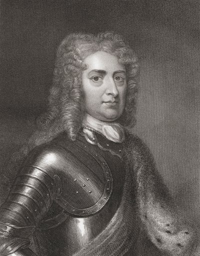 John Churchill (1650-1722) Marlboroughin ensimmäinen herttua Gallery of Portraitsista, julkaistu vuonna 1833 tekijältä English School