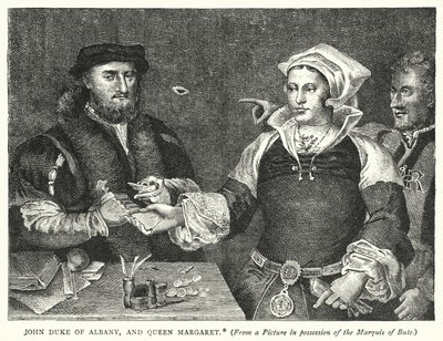 John Duke of Albany ja Queen Margaret (kaiverrus) tekijältä English School