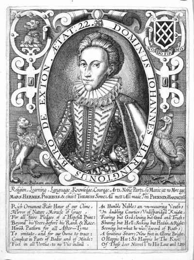 John Harington, Extonin toinen paroni Harington, kaiverrus Renold Elstrack, n. 1610-14 tekijältä English School