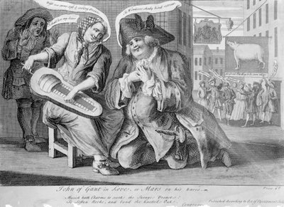 John of Gant in Love, eli Mars polvillaan, 1749 tekijältä English School