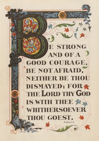 Joosua 1:9 (chromolitho) tekijältä English School