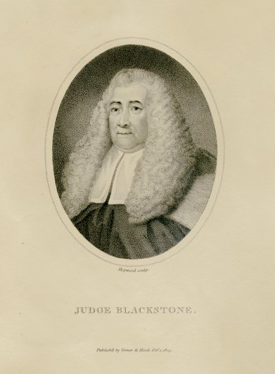 Tuomari Blackstone, n. 1800 (kaiverrus) tekijältä English School