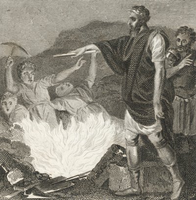 Julianus Apostaatti määrää Jerusalemin jälleenrakennettavaksi (kaiverrus). tekijältä English School