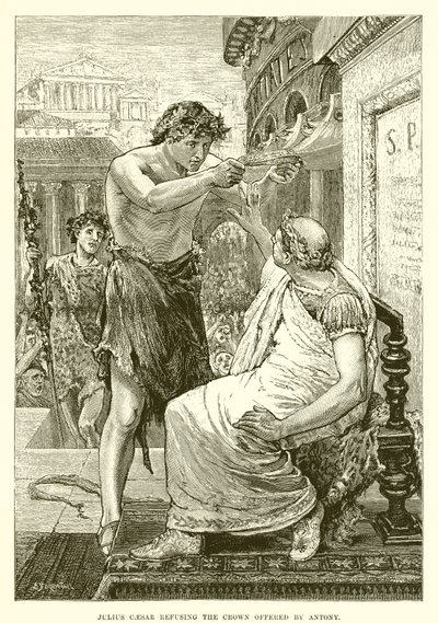 Julius Caesar kieltäytyi Antonyn tarjoamasta kruunusta tekijältä English School