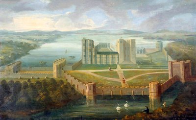 Kenilworth Castle, Warwickshire (öljy kankaalle) tekijältä English School