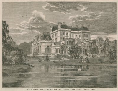 Kensington House, rakennettu herra Albert Grantille, puutarhan edessä tekijältä English School
