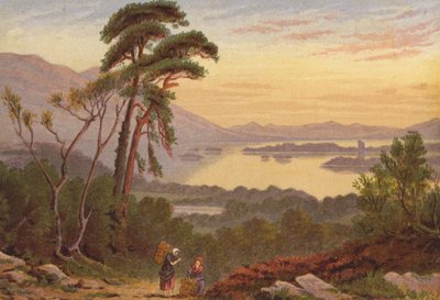 Killarney Lakes, Lower Lake (väri litho) tekijältä English School