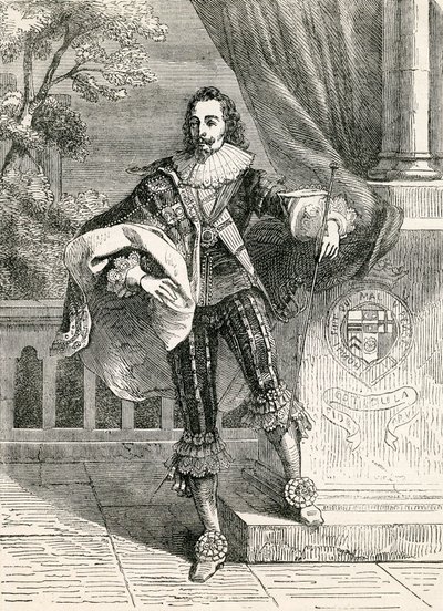 Kuningas Kaarle I, kuvitus otettu John Cassells Illustrated History of Englandista, 1857 tekijältä English School
