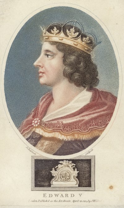 Englannin kuningas Edward V (värikaiverrus) tekijältä English School