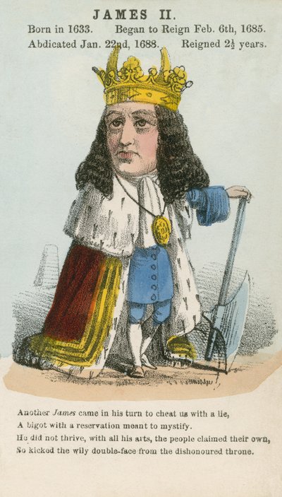 Kuningas James II (akvatinta) tekijältä English School