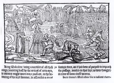 Skotlannin kuningas Malcolm tarkkailee maataloustyötä, 1586 tekijältä English School