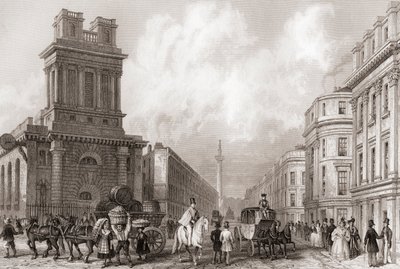King William Street ja St Mary Woolnoth, Lontoo, Englanti tekijältä English School