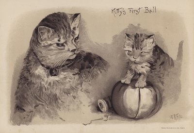 Kittyn ensimmäiset tanssiaiset (chromolitho) tekijältä English School