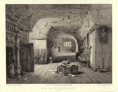 Knole, The Retainers Gallery (lithotint) tekijältä English School