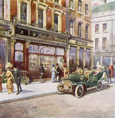Lacloche Freres, 2 New Bond Street (väri litho) tekijältä English School