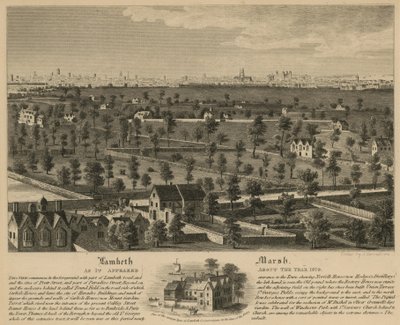 Lambeth Marsh sellaisena kuin se ilmestyi noin vuonna 1670 tekijältä English School