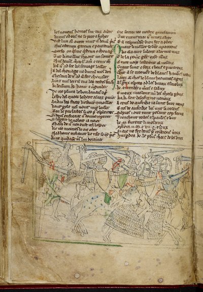 Lansdowne 782 f.26v Taistelu ratsujen ritarien välillä, 