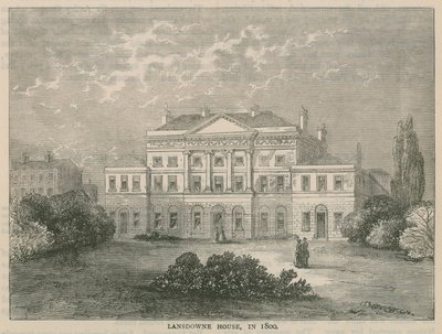 Lansdowne House, Berkley Square, vuonna 1800 tekijältä English School