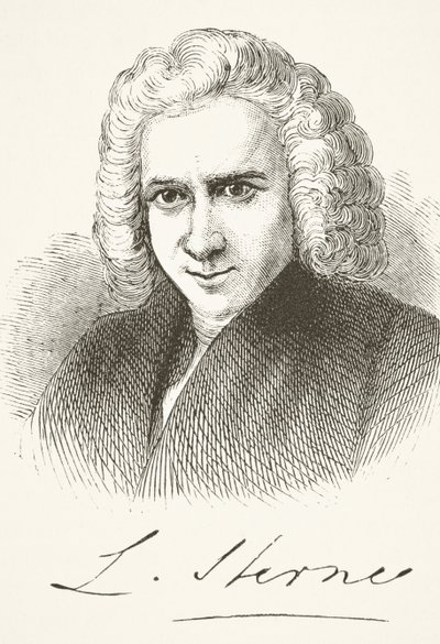 Laurence Sterne, William Hickman Smith Aubreyn (1858-1916) teoksesta The National and Domestic History of England, julkaistu Lontoossa, noin 1890 tekijältä English School