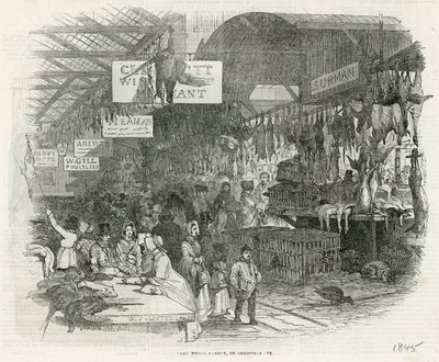 Leadenhallin markkinat jouluaattona 1845 tekijältä English School