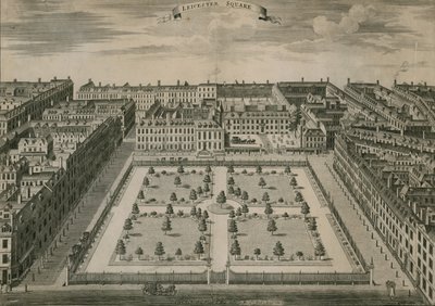 Leicester Square, Lontoo, vuonna 1728 tekijältä English School