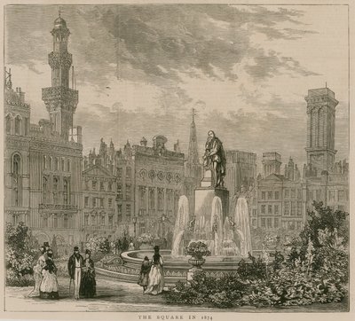 Leicester Square, Lontoo, vuonna 1874 tekijältä English School