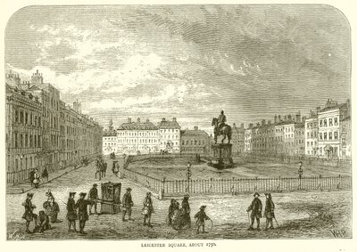Leicester Square, noin 1750 tekijältä English School