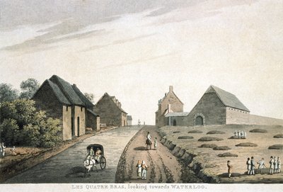 Les Quatre Bras, katso Waterloota kohti, julkaisija R. Bowyer tekijältä English School