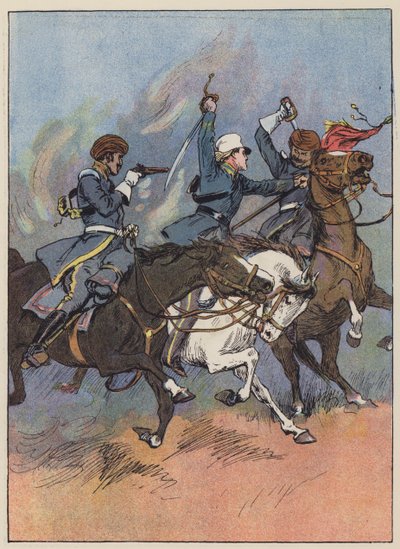Luutnantti Roberts pelastaa lipun (väri litho) tekijältä English School