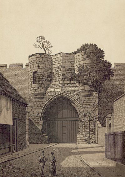 Lincoln, Castle Gateway (litografia) tekijältä English School