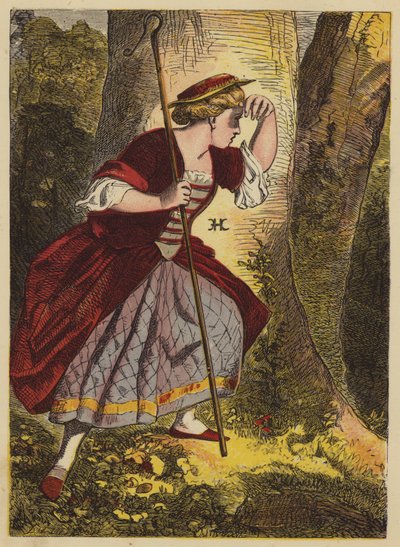 Little Bo-Peep (värillinen kaiverrus) tekijältä English School