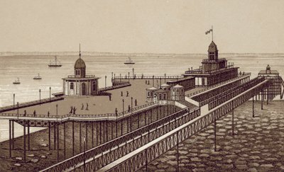Liverpool: New Brighton Pier (litografia) tekijältä English School