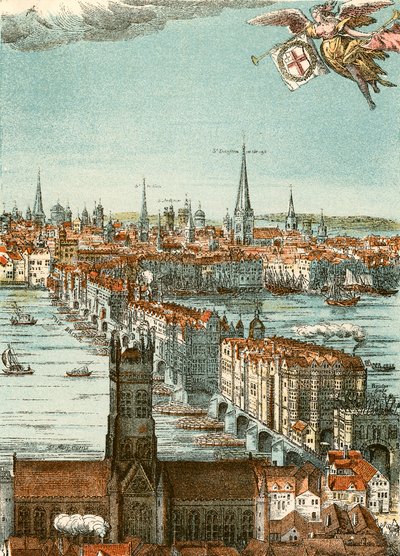 London Bridge (värillinen kaiverrus) tekijältä English School