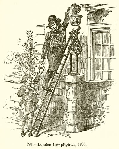 Lontoon lampunsytytin, 1800 tekijältä English School
