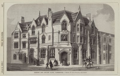 London and County Bank, Cambridge, herrat F ja H Francis, arkkitehdit (kaiverrus) tekijältä English School