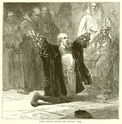 Lord Cobham piispojen edessä, 1413 tekijältä English School