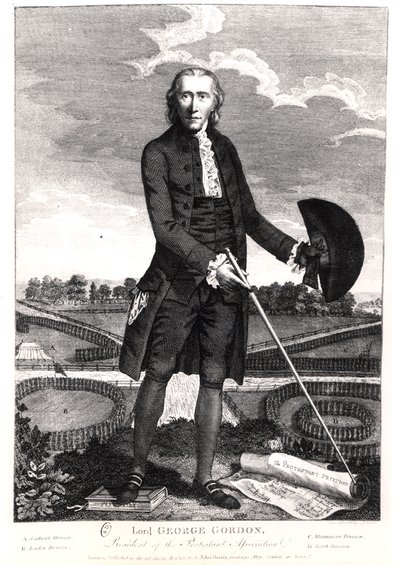 Lordi George Gordon (1752-93) 1780 tekijältä English School
