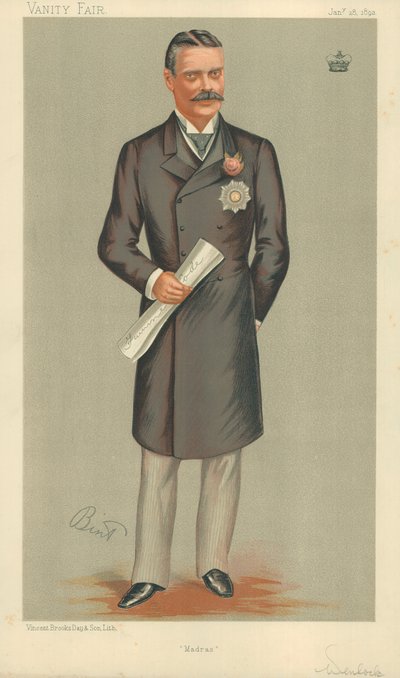 Lord Wenlock, Madras, 28. tammikuuta 1893, Vanity Fair -sarjakuva tekijältä English School