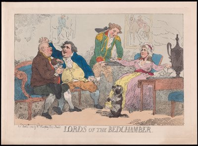 Lords of the Bedchamber, pubi. 1784 (käsinvärinen kaiverrus) tekijältä English School