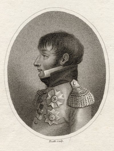 Louis Bonaparte (1778-1846) Hollannin kuningas "The Gallery of Portraitsista", Heathin kaivertama, julkaistu 1833 tekijältä English School