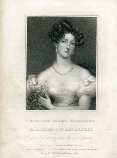 Louisa Catherine Osborne, Leedsin herttuatar Carmarthenin marssitar, 1830 tekijältä English School