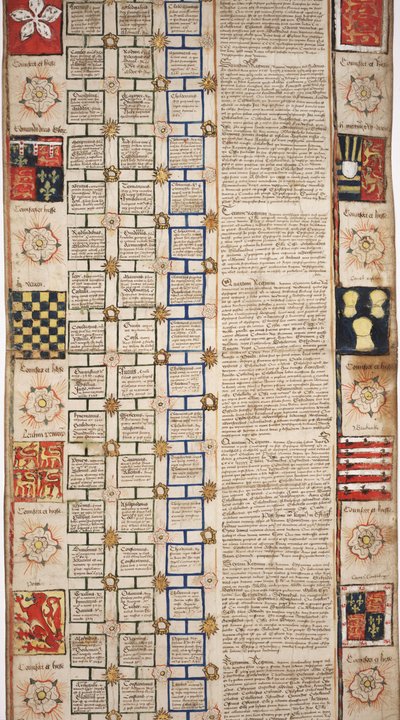 MS Lewis E 201, osa 3, Chronicle of the History of the World Creation to Woden, Edvard IV:n sukututkimus, n. 1461 tekijältä English School