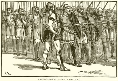 Makedonian sotilaat Phalanxissa tekijältä English School